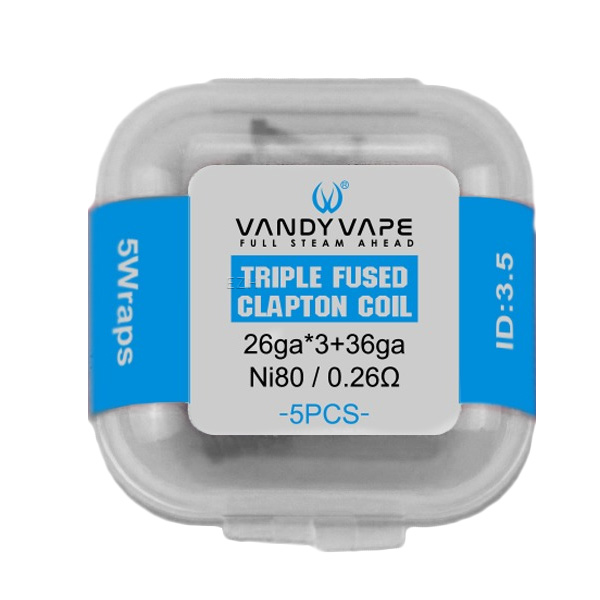 Vandy Vape Prebuilt Ni80 Mato Triple Core Clapton Coil 0.26 Ohm