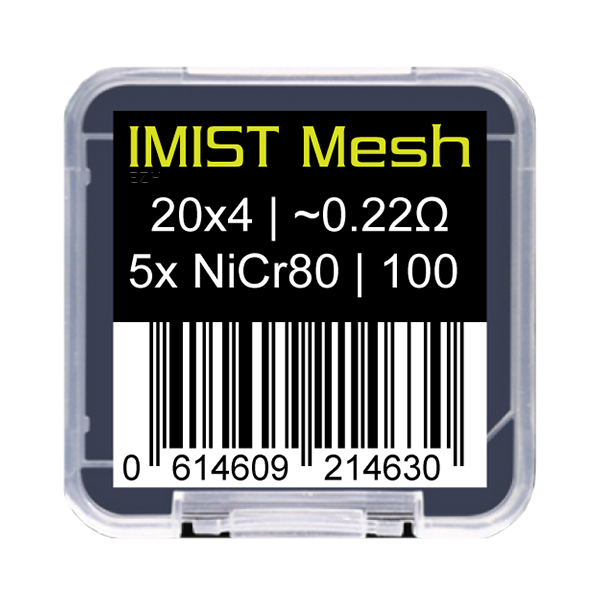 5x IMIST MTL Prebuilt Ni80 Mesh 100 Coil Wickeldraht