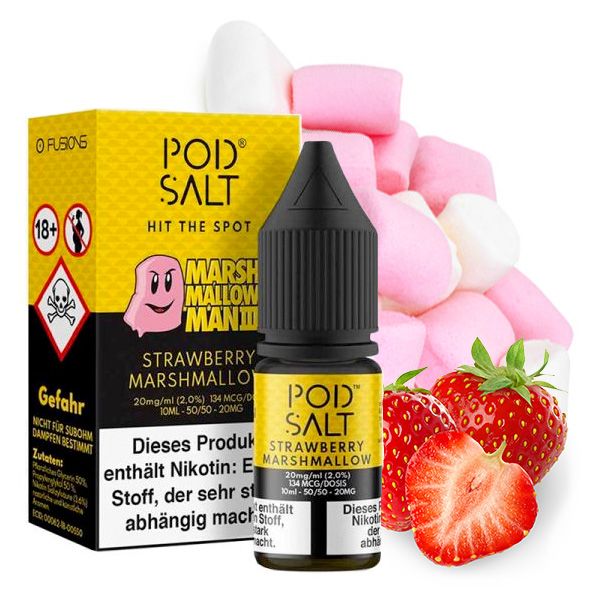 POD SALT FUSION Strawberry Marshmallow Nikotinsalz Liquid 10 ml