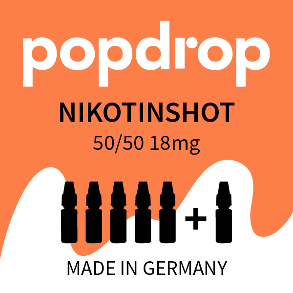 POPDROP Nikotin-Shot 50/50 – 5+1 Gratis Paket